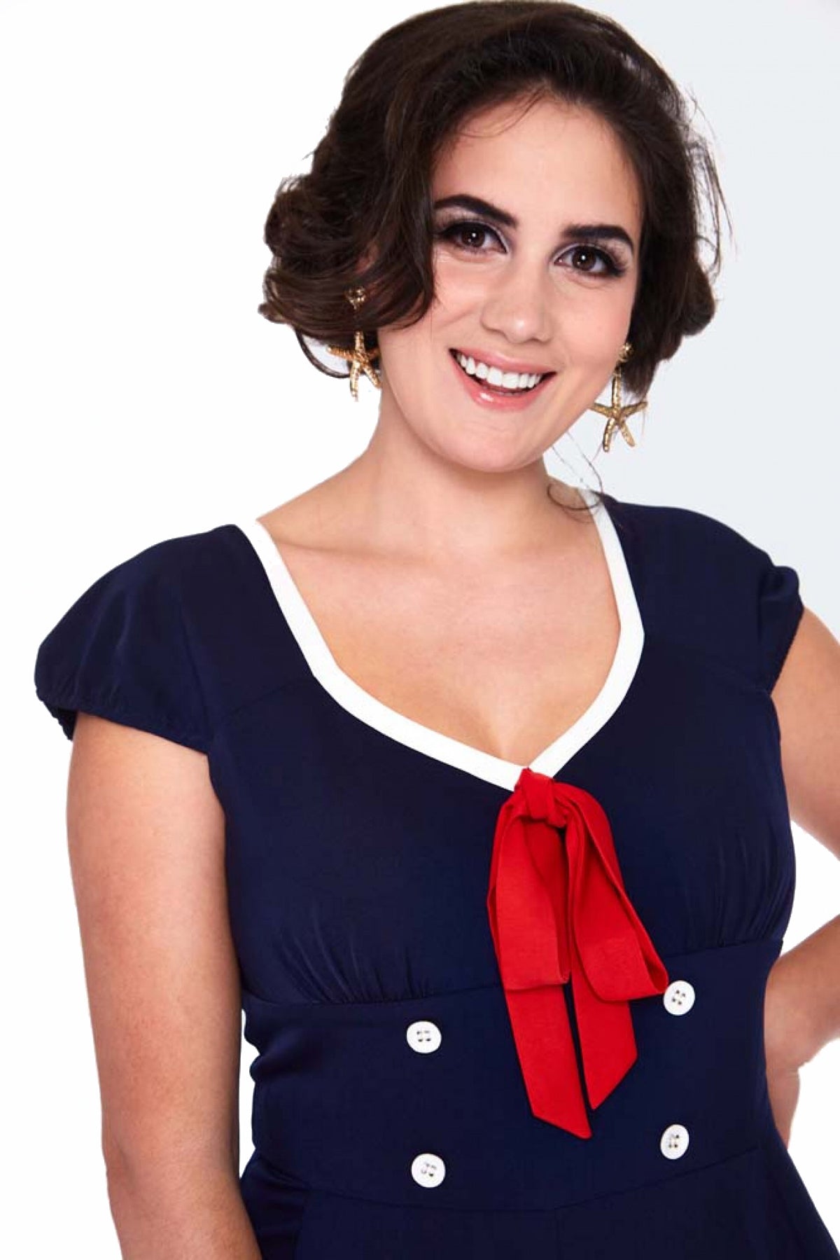 Voodoo_Vixen__NAUTICAL__Vintage_Red_Bow_Sailor_Kurzarm_JUMPSUIT_Overall_killer_kirsche_2