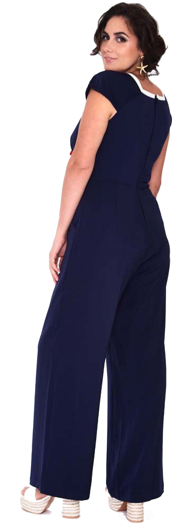 Voodoo_Vixen__NAUTICAL__Vintage_Red_Bow_Sailor_Kurzarm_JUMPSUIT_Overall_killer_kirsche_4