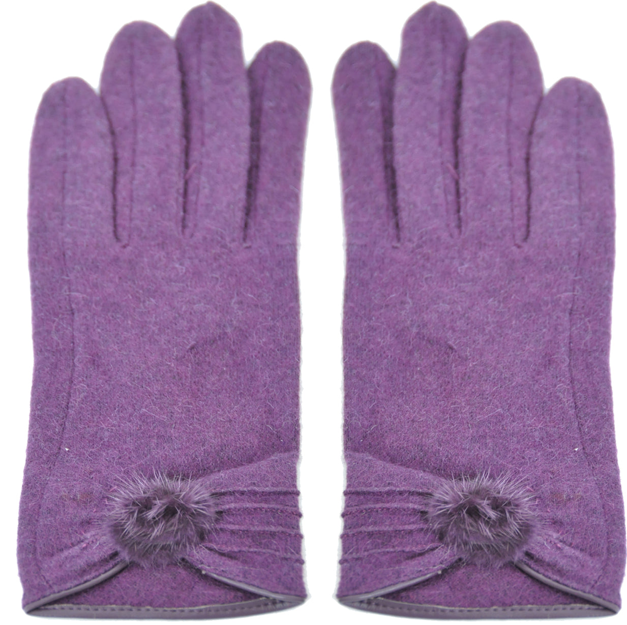 Wunderschoene_Vintage_POM_POM_Puschel_HANDSCHUHE_-_Lila