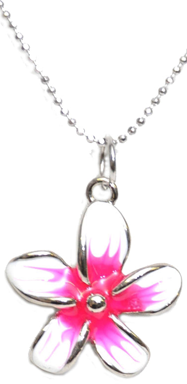 Zarte_TIKI_Flower_FRANGIPANI_Blueten_HALSKETTE_pinkNdvyMFOIZIKno