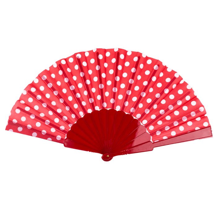 Polka Dots / Punkte Handfächer - 4 Farben