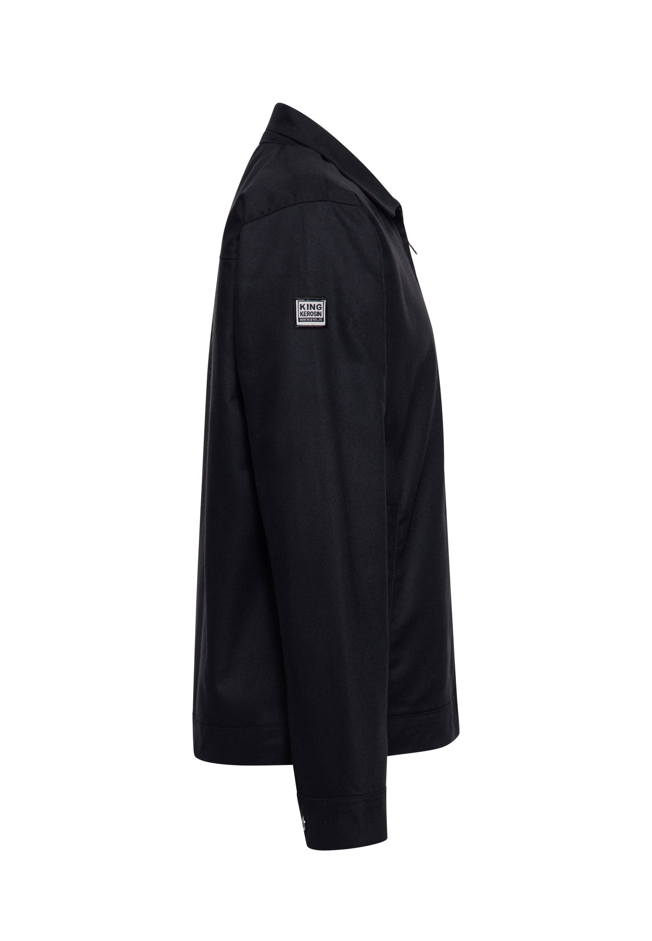 King Kerosin «Bonneville Land» Oldschool Workwear Racing Patch Gabardine Jacke / Herrenjacke
