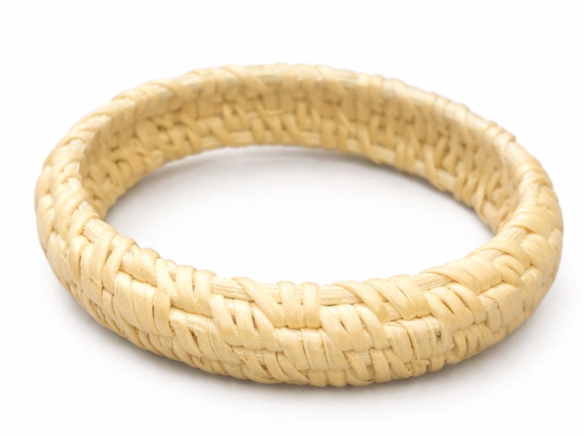 Killer Kirsche «Tiki Bamboo» Vintage Tropical Rattan Armreif - verschiedene Farben