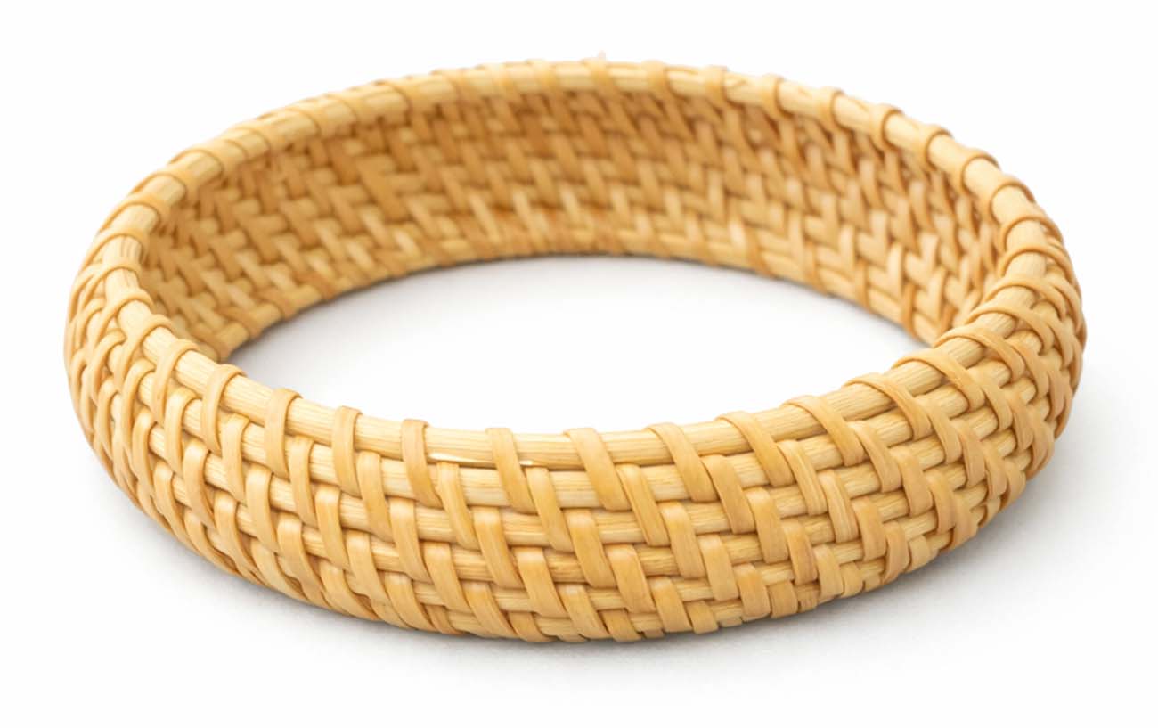 Killer Kirsche «Tiki Bamboo» Vintage Tropical Rattan Armreif - verschiedene Farben