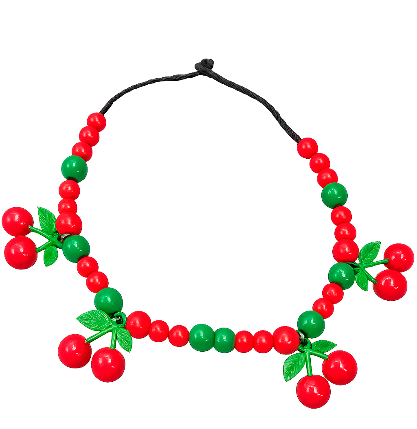 Küstenluder «Wild Cherries» Vintage Perlen Kirschen Halskette