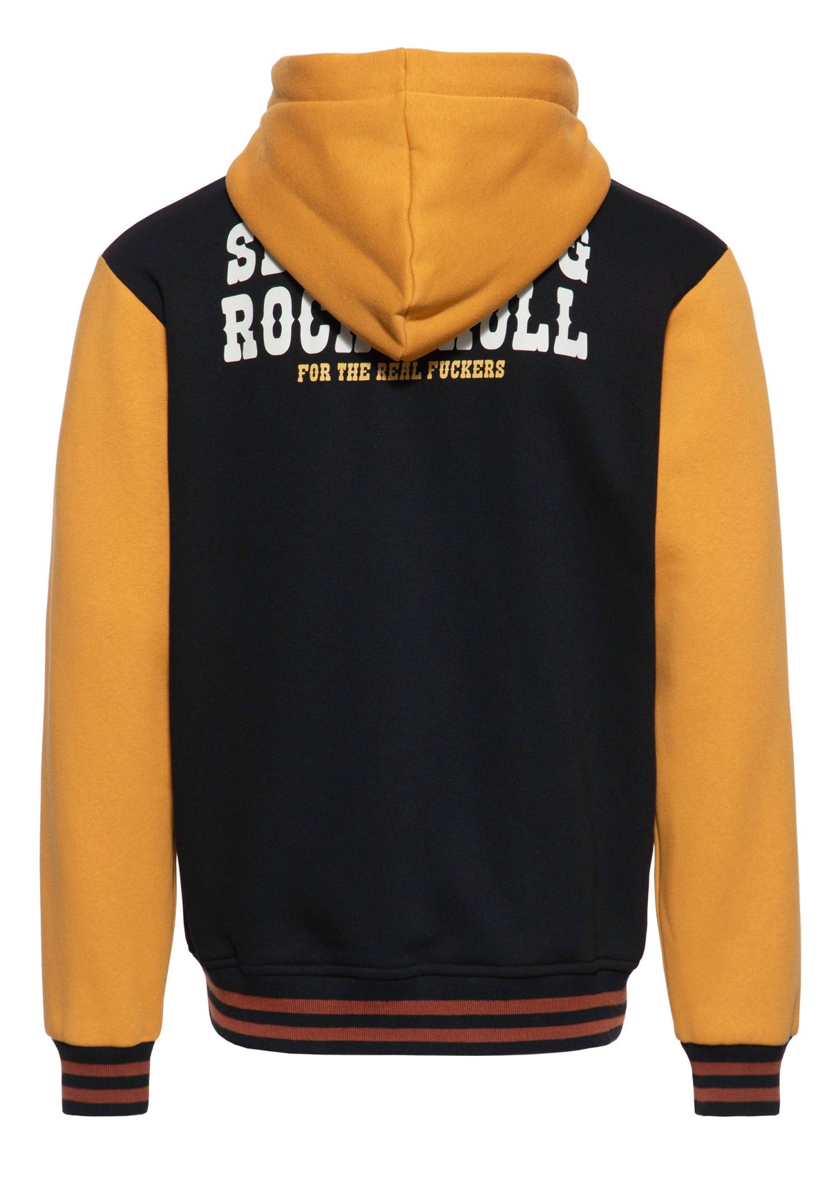 King Kerosin «Sex, Drugs & Rock 'n' Roll» Oldschool College Varsity Kapuzenjacke / Hoodie
