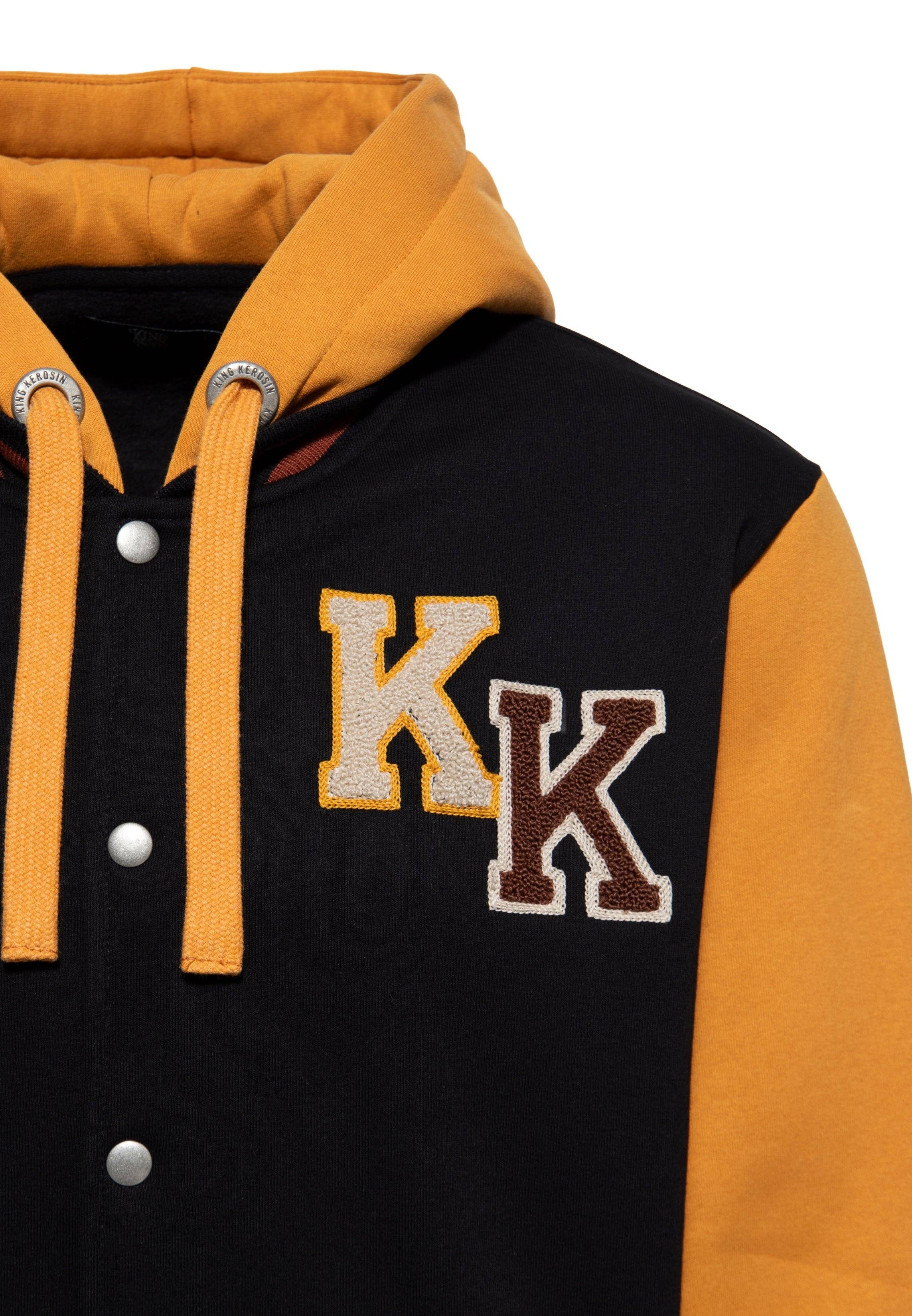 King Kerosin «Sex, Drugs & Rock 'n' Roll» Oldschool College Varsity Kapuzenjacke / Hoodie