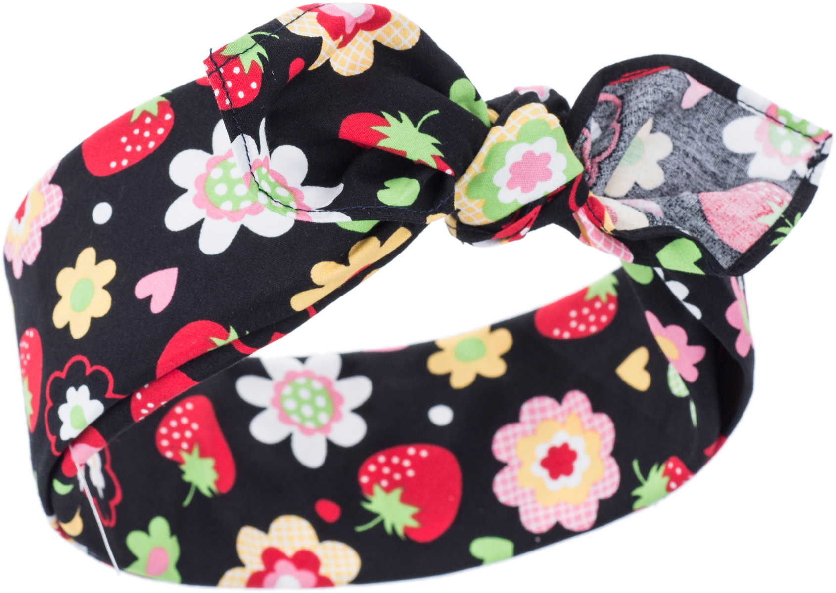 Küstenluder ERIKA Flower Power STRAWBERRY Blüten Hairband BANDANA Rockabilly